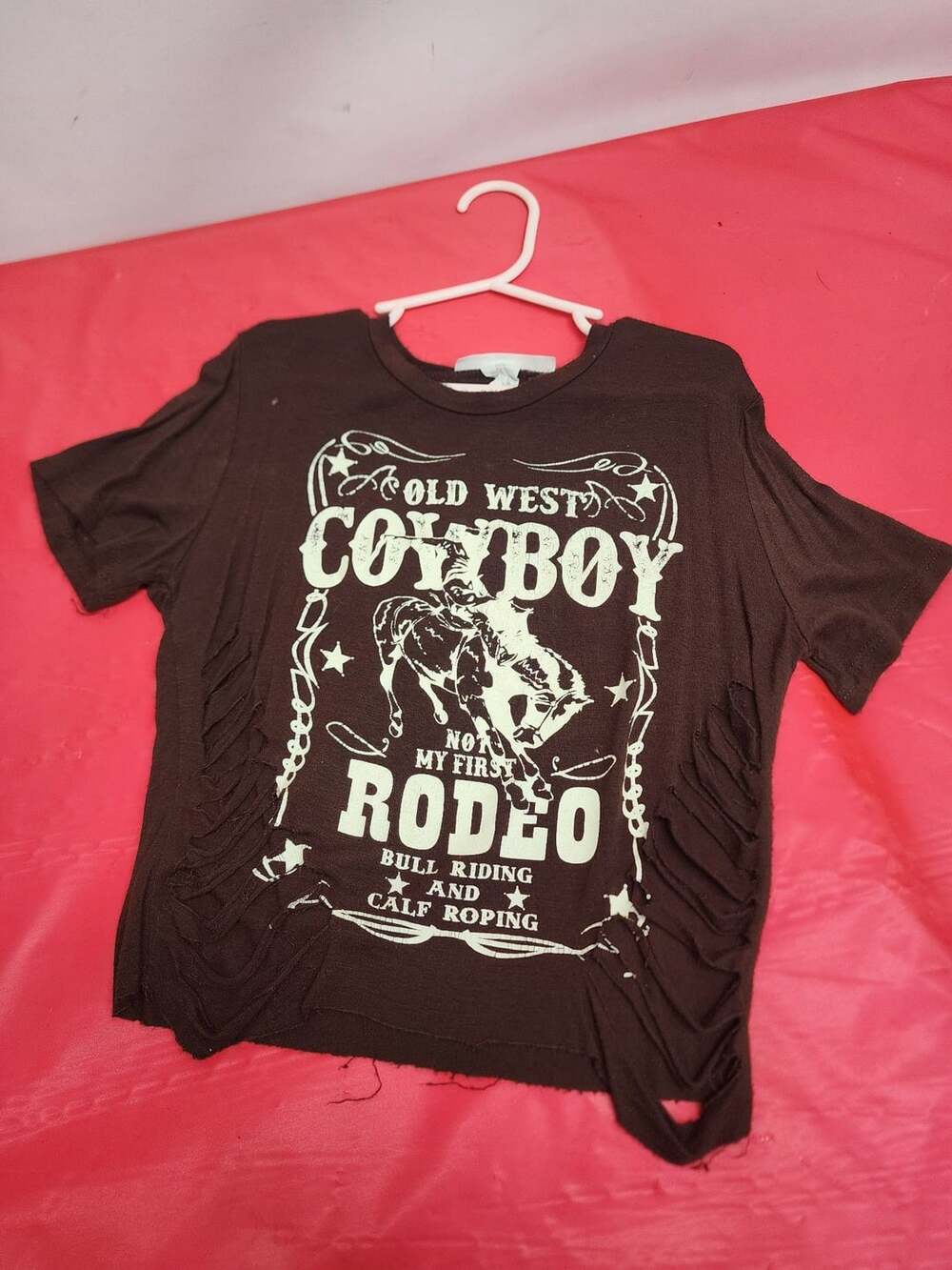 Amazing Old West Cowboy Rodeo Bull Riding and Calf Roping Graphic T-Shirt